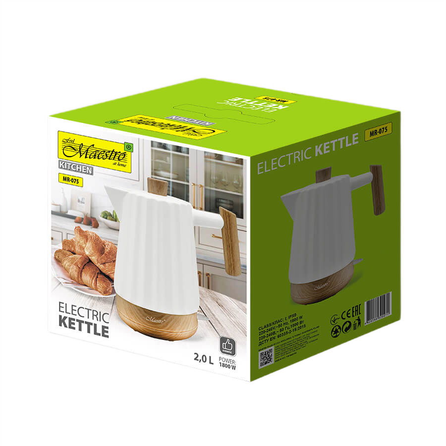 Czajnik elektryczny bezprzewodowy ceramiczny MAESTRO MR-075 2 l