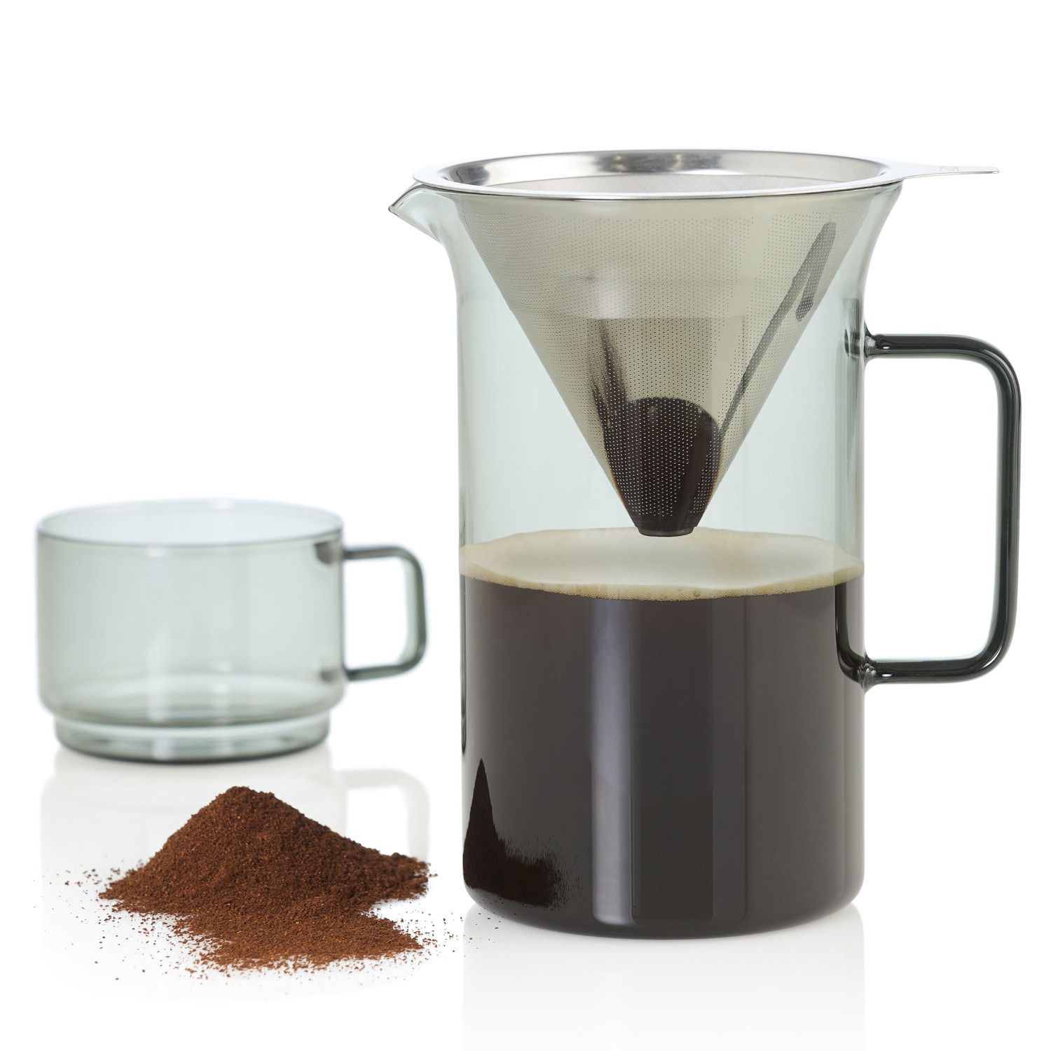 ADHOC Impact 600 ml - dripper / nerezový filter na kávu s kanvicou