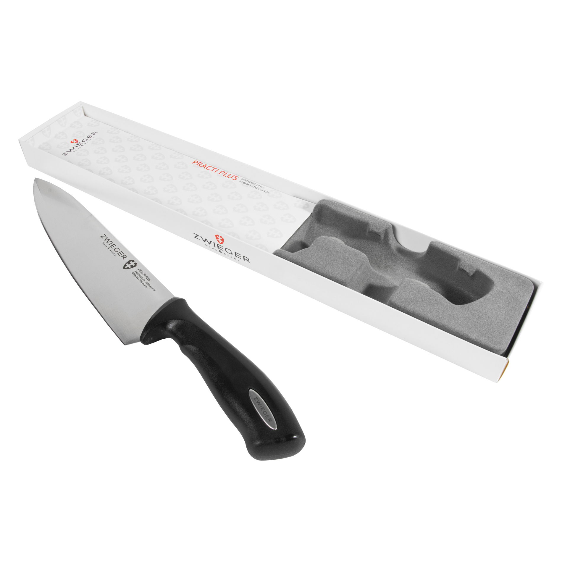 ZWIEGER Practi Plus černý 20 cm - nůž šéfkuchaře z nerezové oceli