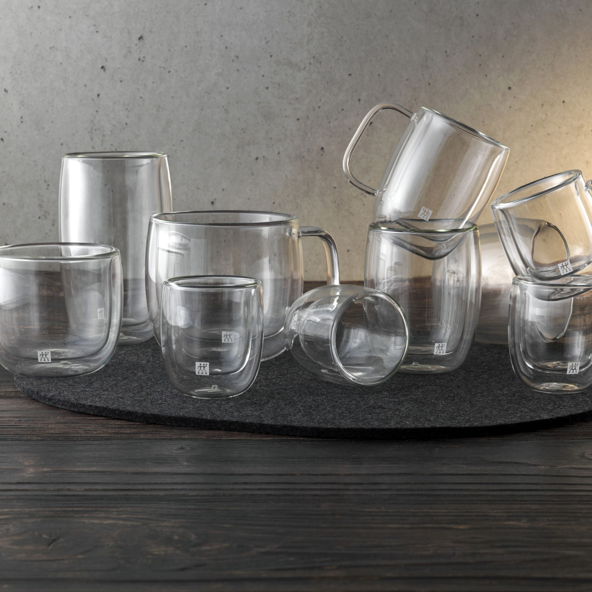 ZWILLING Sorrento Low 450 ml 2 ks – skleněné termošálky na cappuccino s dvojitou stěnou