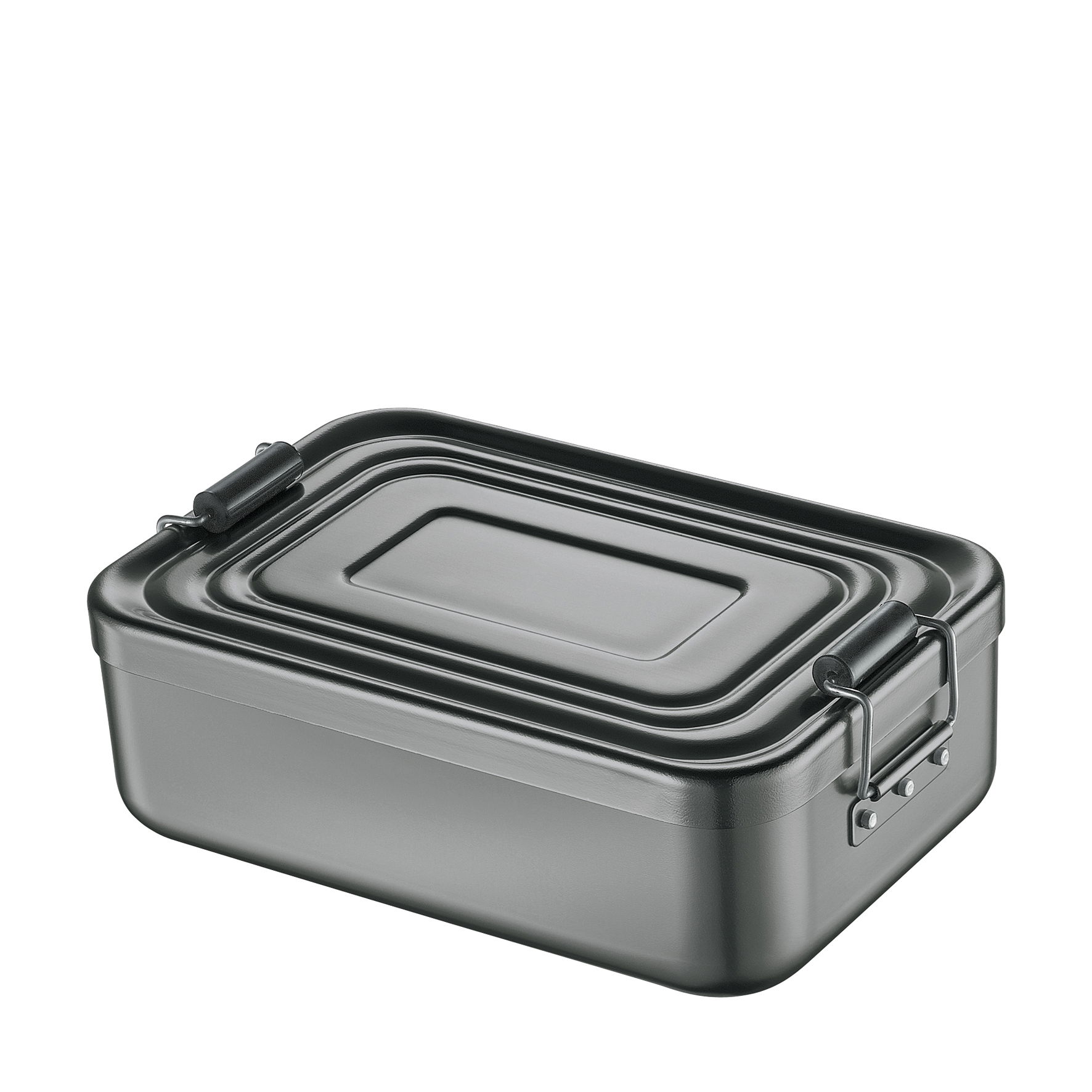 KUCHENPROFI Alice Połysk Mały ciemnoszary - lunch box / śniadaniówka aluminiowa z separatorem