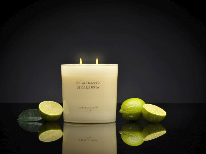 Sójová voňavá sviečka v pohári CERERIA MOLLA BOUTIQUE BERGAMOTTO DI CALABRIA 600 g