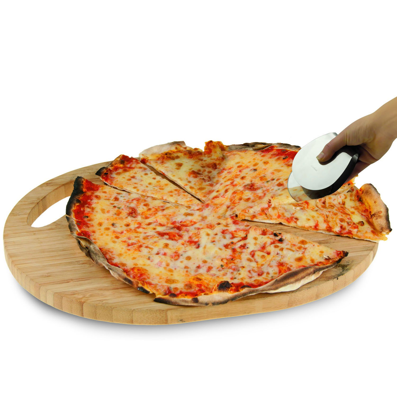 Nerezový nůž na pizzu s kleštěmi I GENIETTI PIZZA