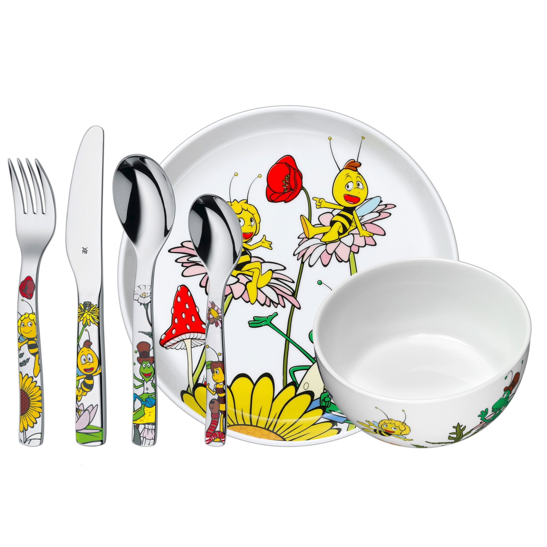 WMF Včelka Mája bílá 6 ks. - dětské porcelánové nádobí