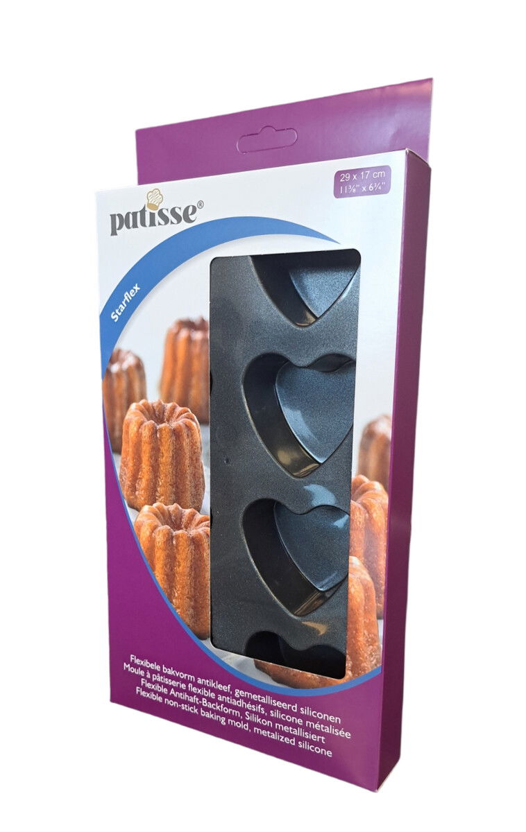 Silikonová forma na sušenky ve tvaru srdce PATISSE STARFLEX 29 x 17 cm