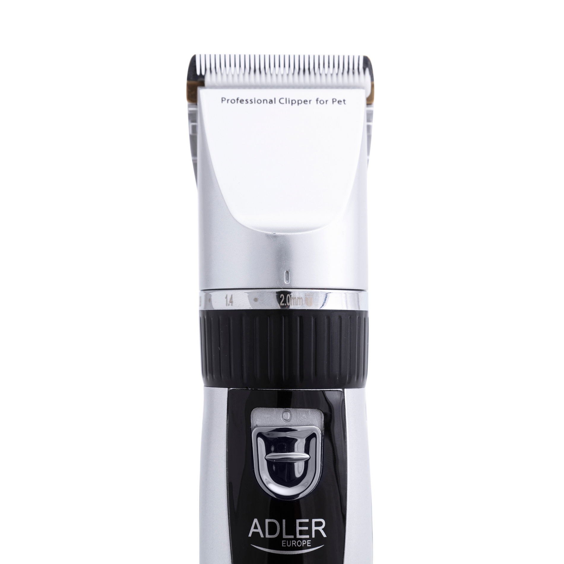 ADLER Titanium bílý – plastový strojek na stříhání psů a koček