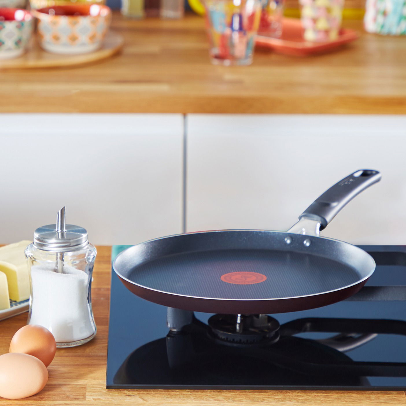 TEFAL Simple Cook 25 cm - nepřilnavá palačinková pánev se smažicím senzorem