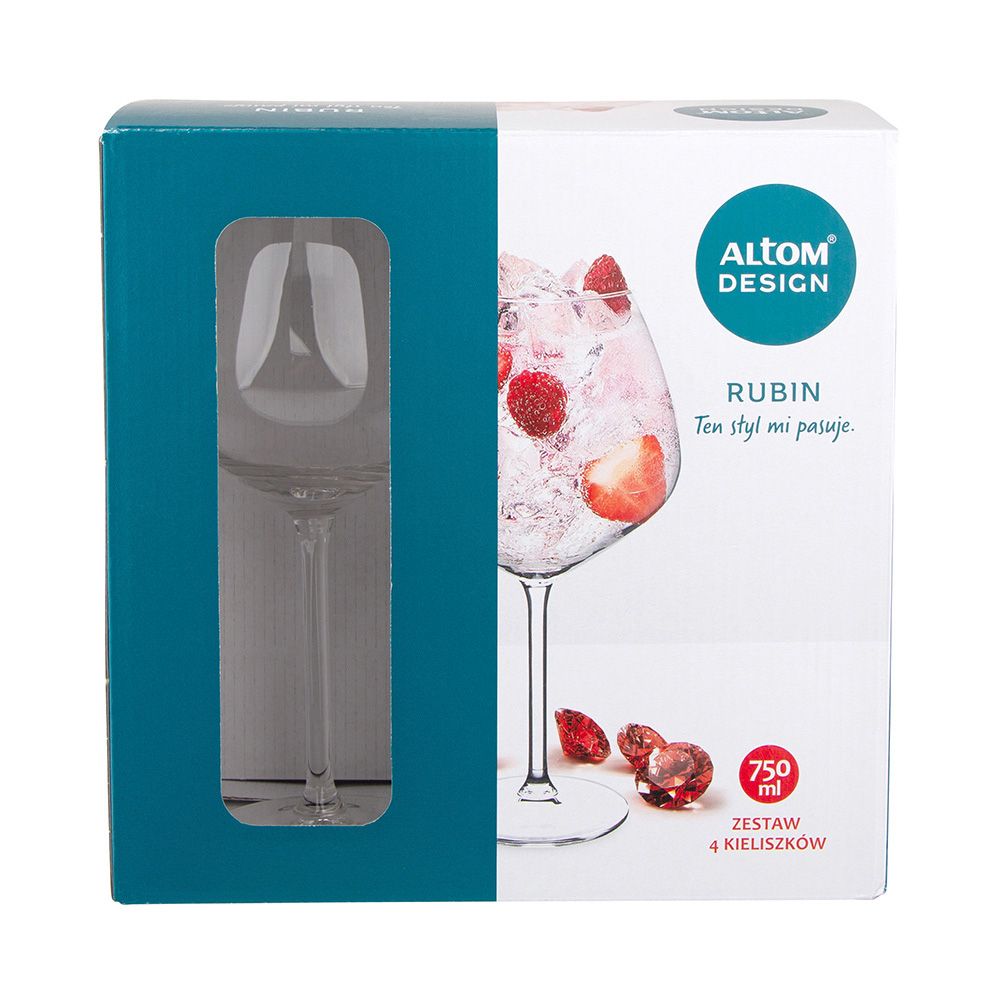 Sklenice na červené víno RUBIN 750 ml 4 ks.