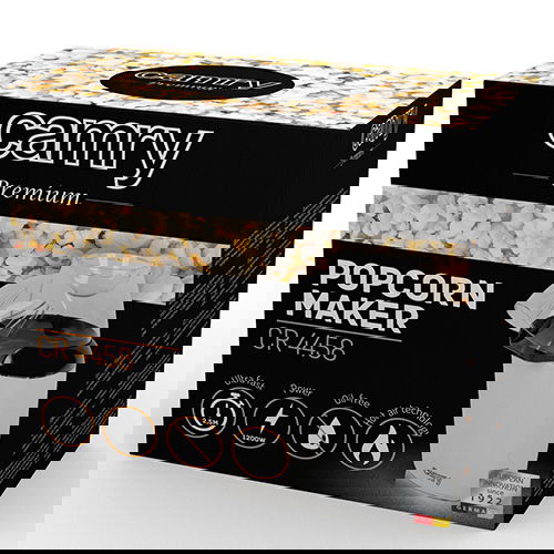CAMRY Popcorn Maker 1200 W bílé - plastové zařízení na popcorn