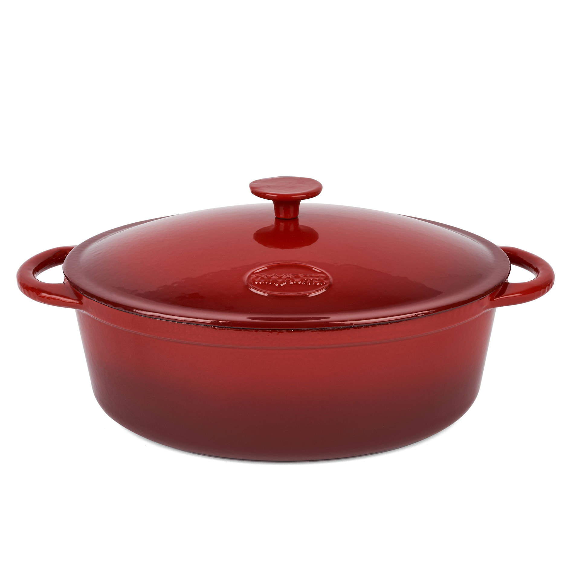 Litinový pekáč s víkem KONIGHOFFER OVAL RED 6,4 l