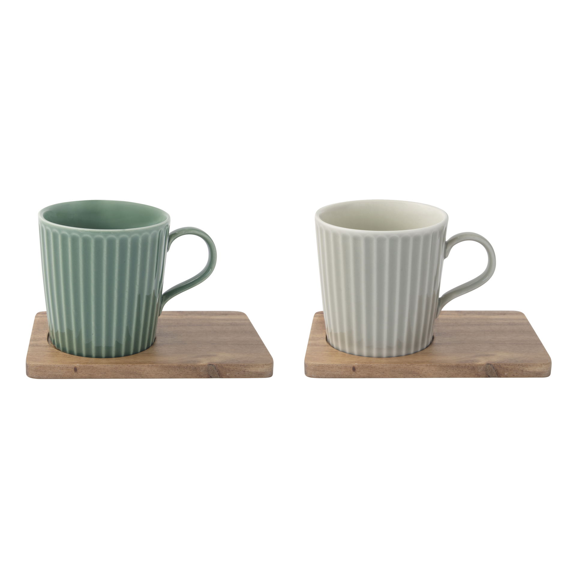 Porcelánové šálky s podložkami EASY LIFE TAKE A BREAK 380 ml 2 ks.