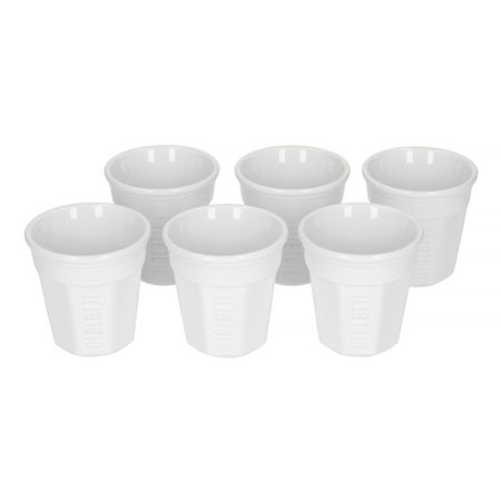 BIALETTI Bicchierini 80 ml 6 ks biela - porcelánové šálky na espresso