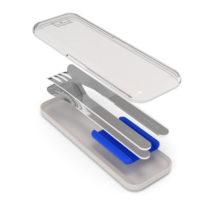 MONBENTO Slim Box 3 szt. - sztućce turystyczne / do lunchboxa w etui
