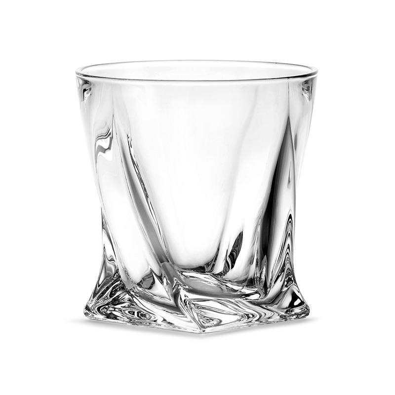 Křišťálové sklenice na whisky BOHEMIA QUADRO 340 ml 2 ks.