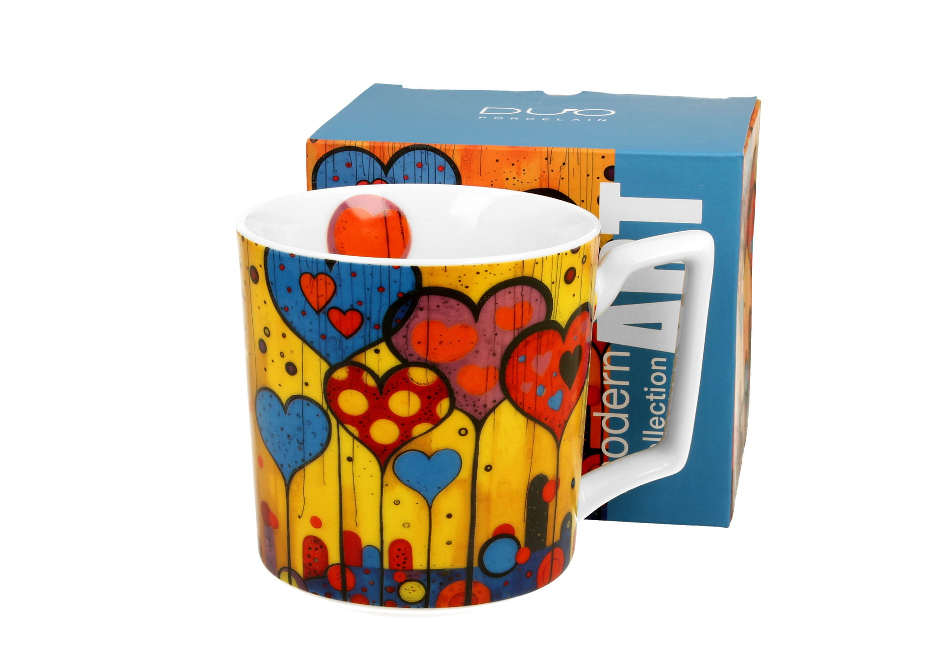 Porcelánový hrnček DUO MODERN SRDCE 450 ml