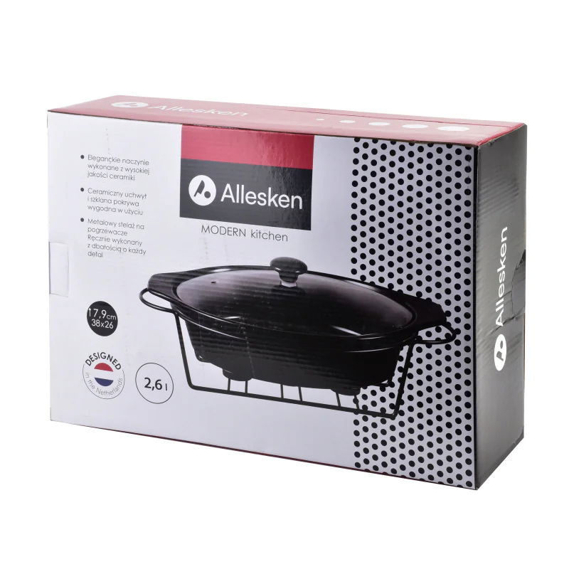Kamenná nádoba s poklicí a ohřívačem MODERN KITCHEN 2,6 l