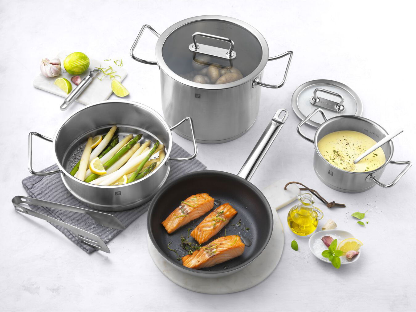 ZWILLING Pro - sada 5 nerezových hrnců s pokličkami