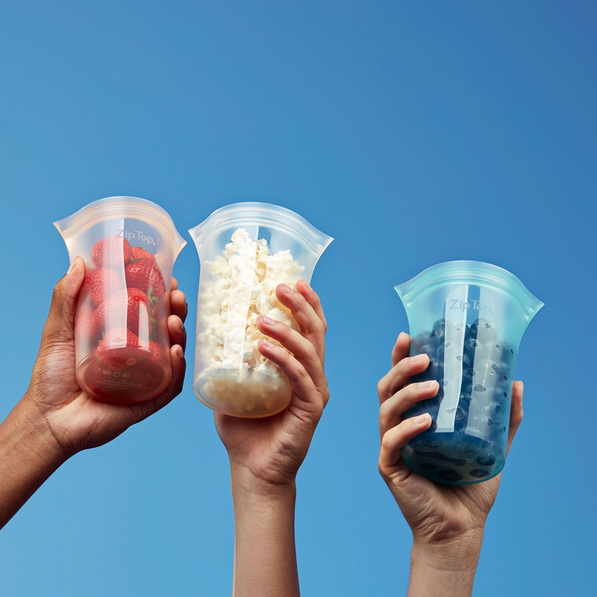 ZIP TOP Cups Levandule 0,71 l růžová - znovu uzavíratelný sáček na potraviny