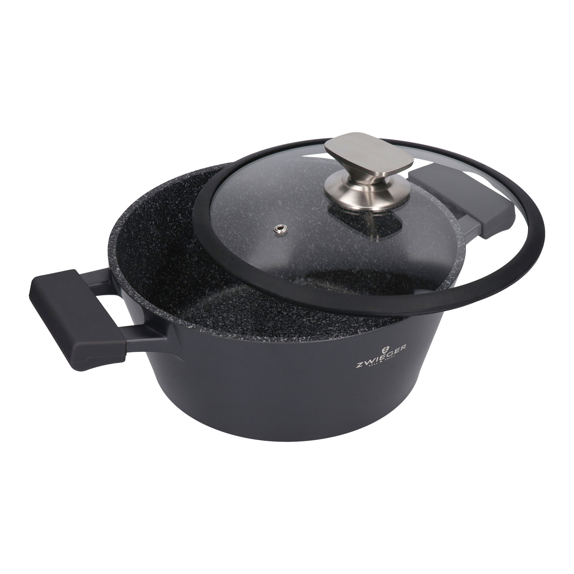 ZWIEGER Black Stone 3,5 l - hliníkový hrnec s poklicí