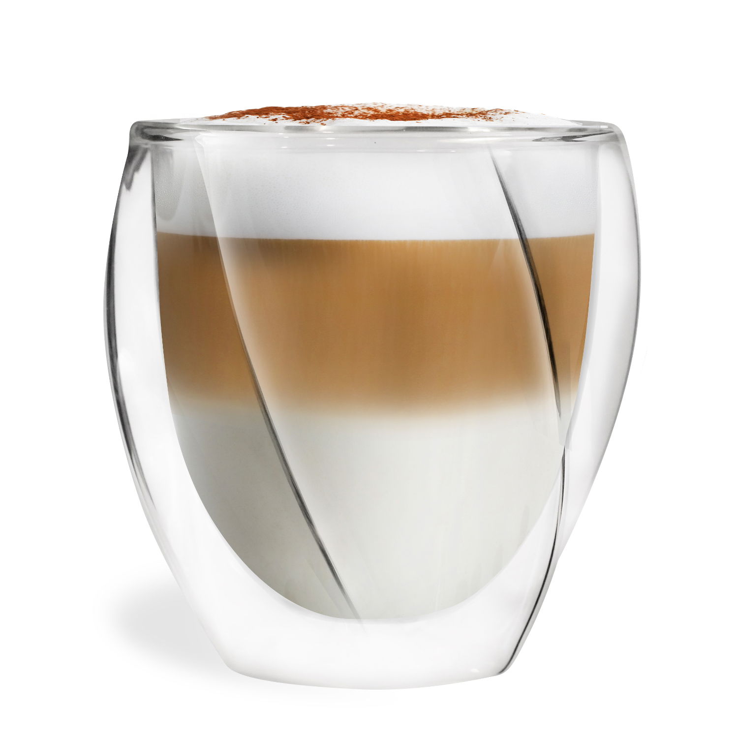 VIALLI DESIGN Cristallo 250 ml 2 szt. - szklanki do kawy i herbaty termiczne z podwójnymi ściankami szklane