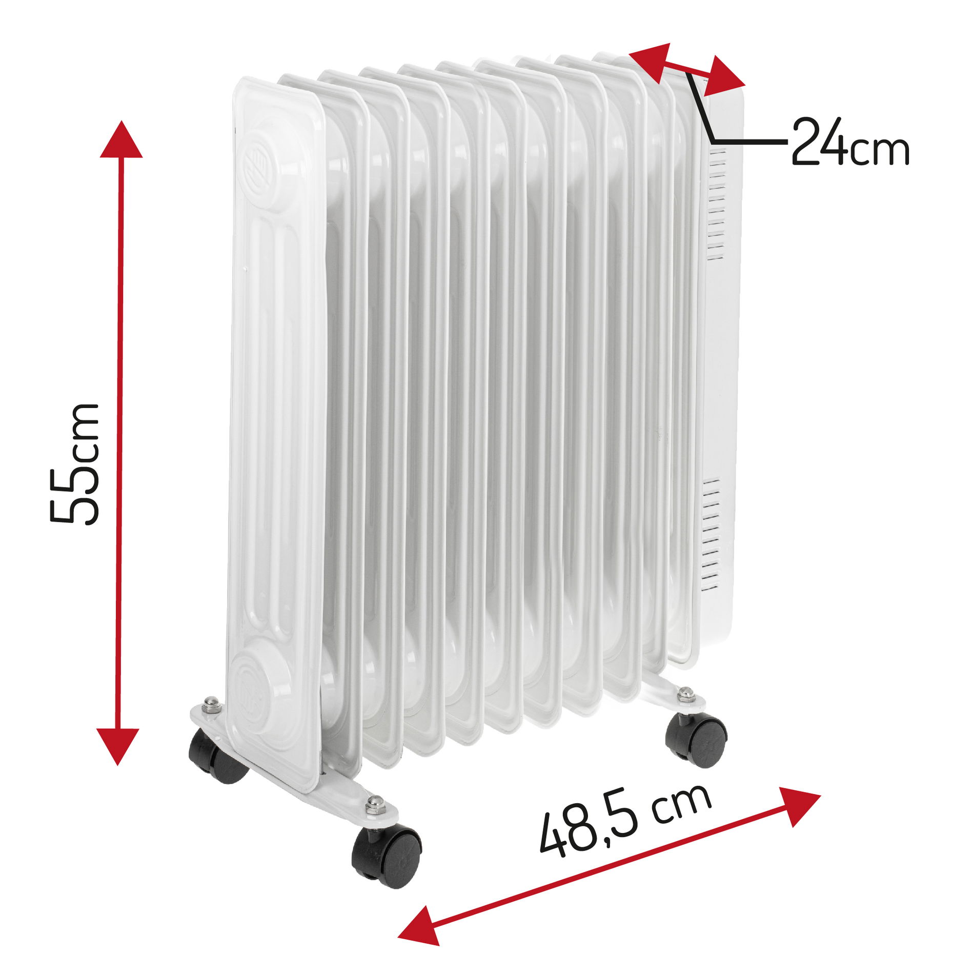 ADLER AD 7817 2500 W - elektrický olejový radiátor