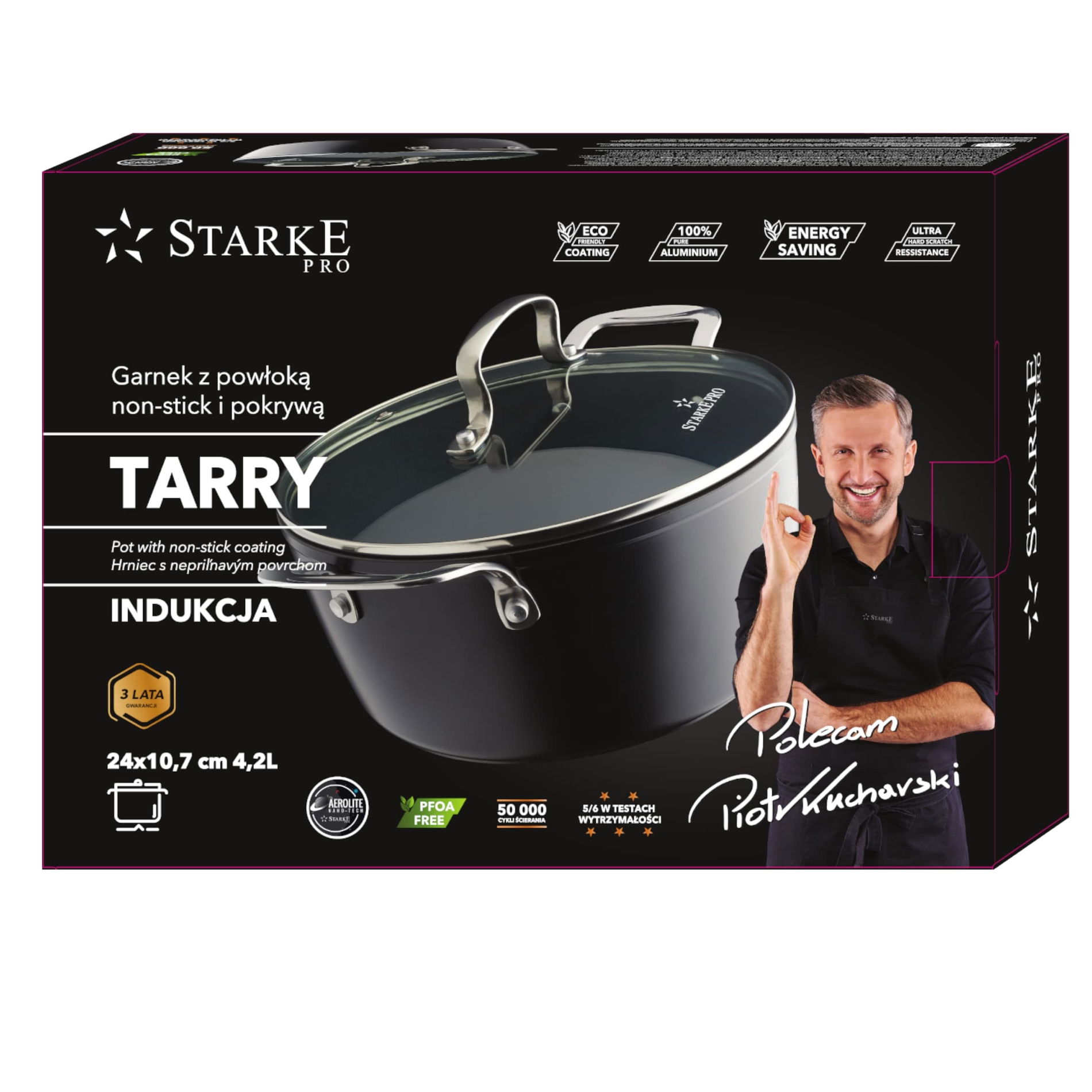 Hliníkový hrnec s pokličkou STARKE PRO TARRY 4,2 l