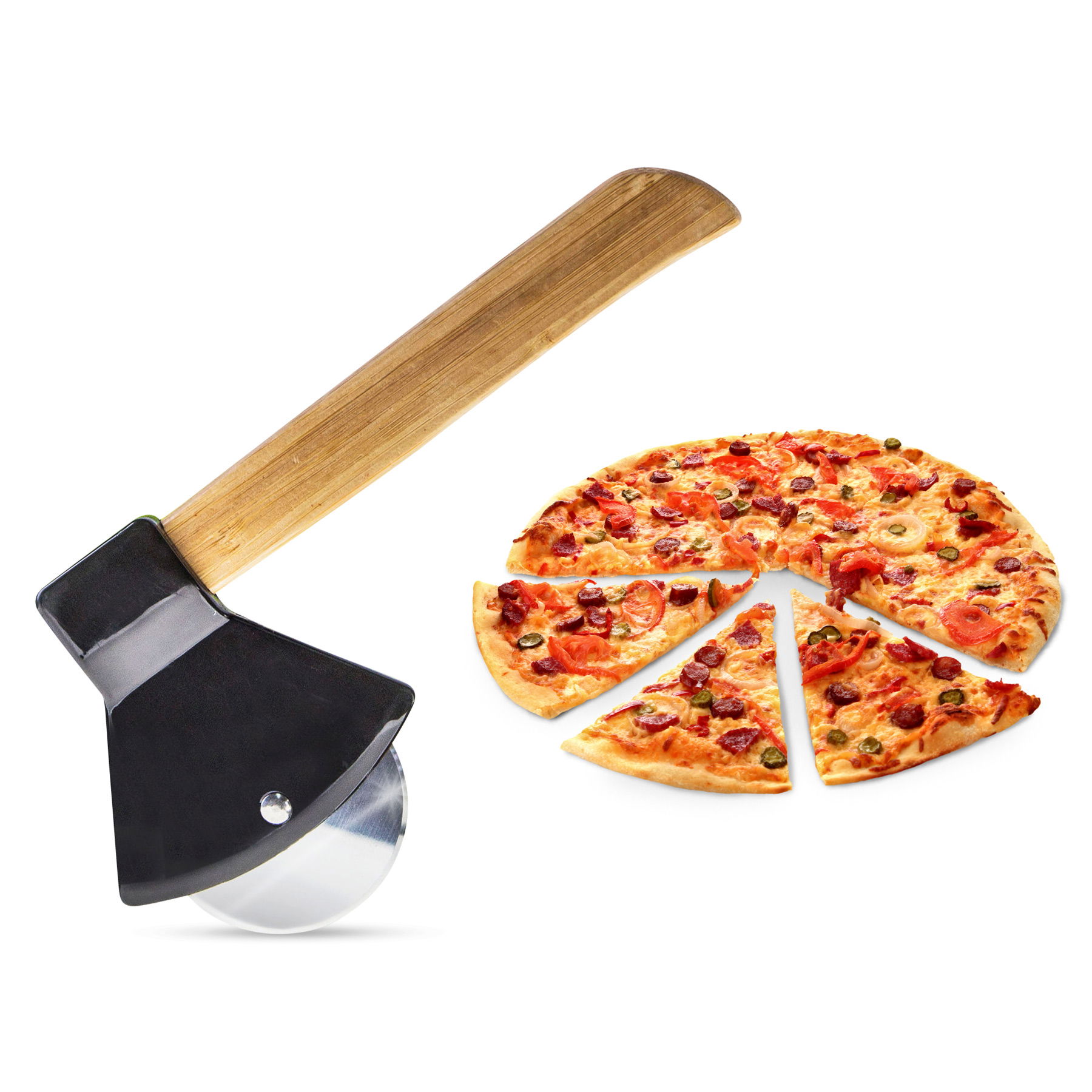 Darčekový set s hrnčekom, nožom na pizzu a dezertovou čokoládou