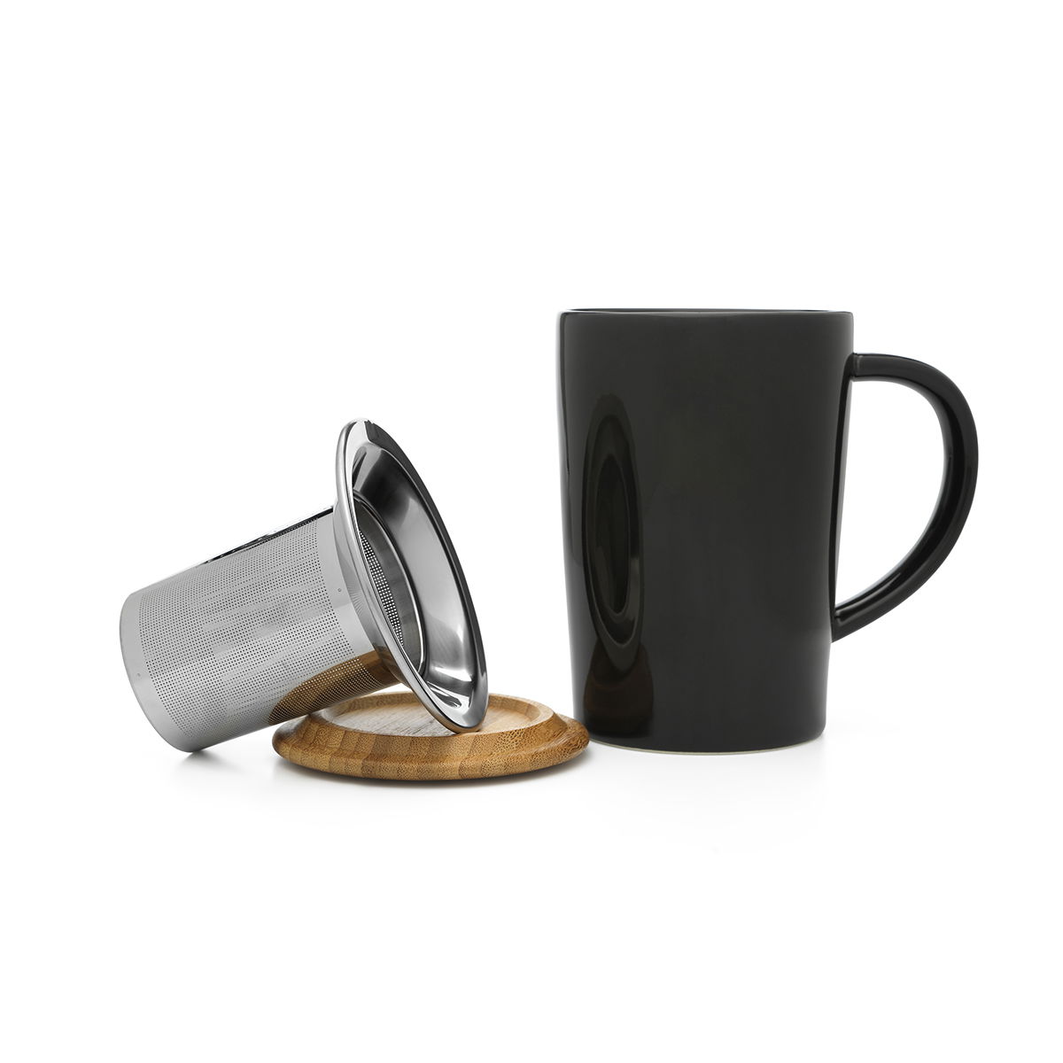 BREDEMEIJER Porcelánový hrnek s vařečkou 450 ml