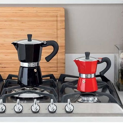 TOGNANA Coffee Star Red pro 6 šálků espressa (6 tz) červená - hliníkový tlakový kávovar