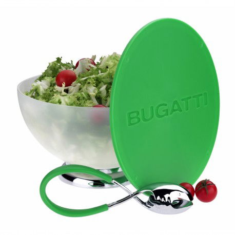 BUGATTI Molla Kiss zelené - nerezové kuchyňské kleště na salát