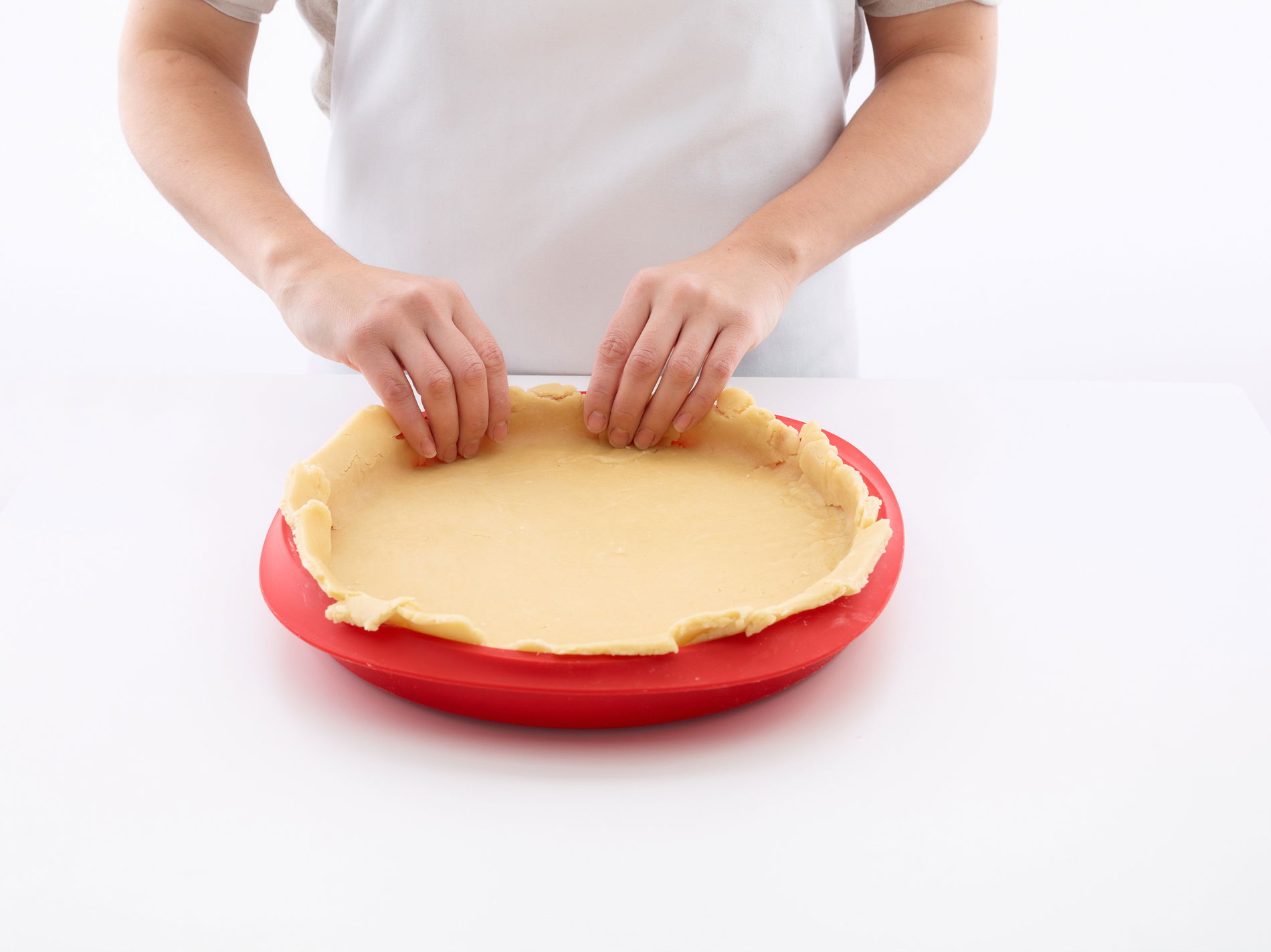 LEKUE Duo 28 cm červená - silikonová koláčová forma na pečení