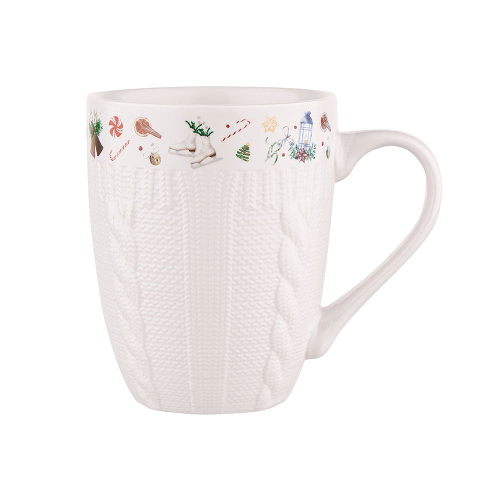 Vánoční porcelánový hrnek SCANDI WOOL 300 ml