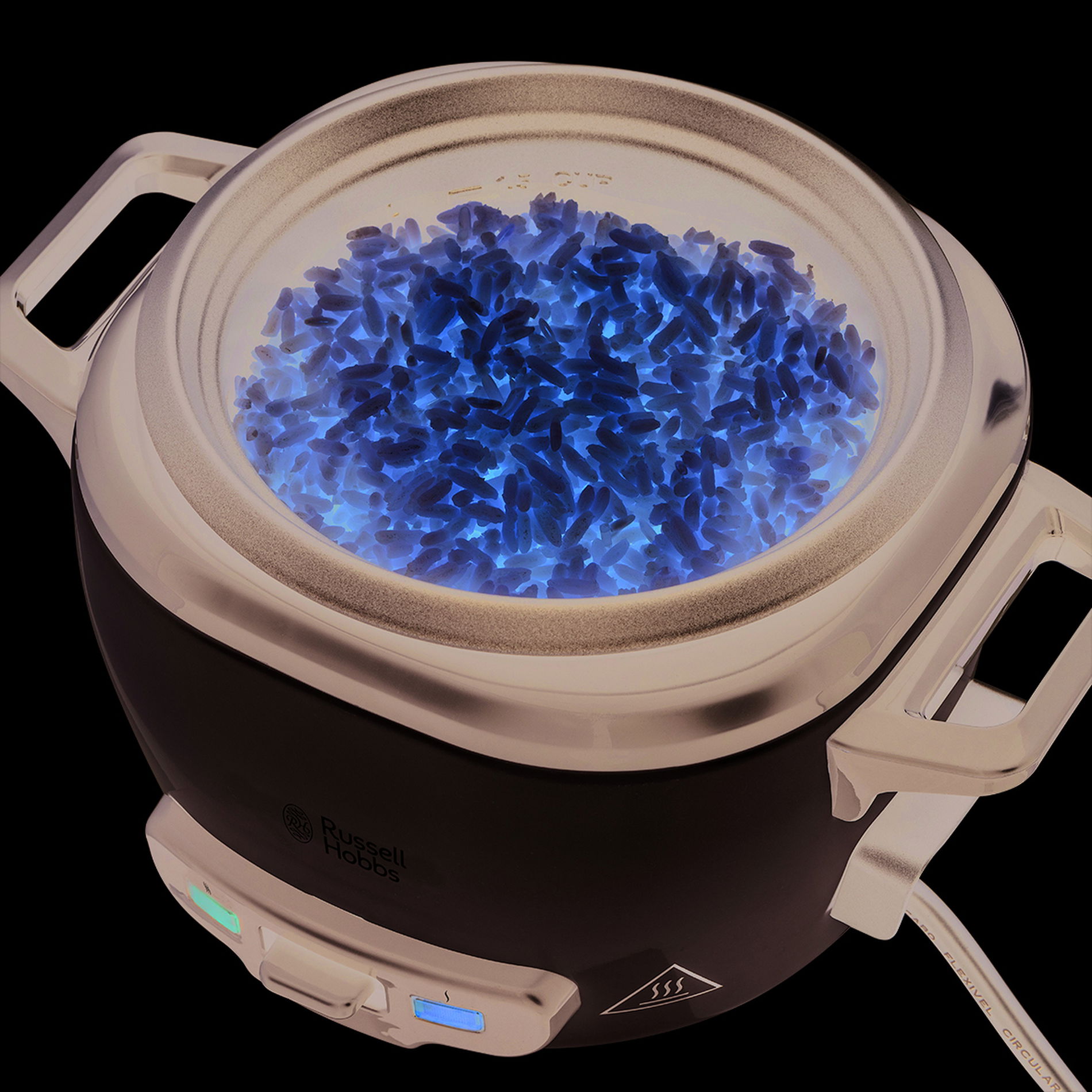 RUSSELL HOBBS Malý ryžovar 200 W biely - elektrický oceľový hrniec na varenie ryže