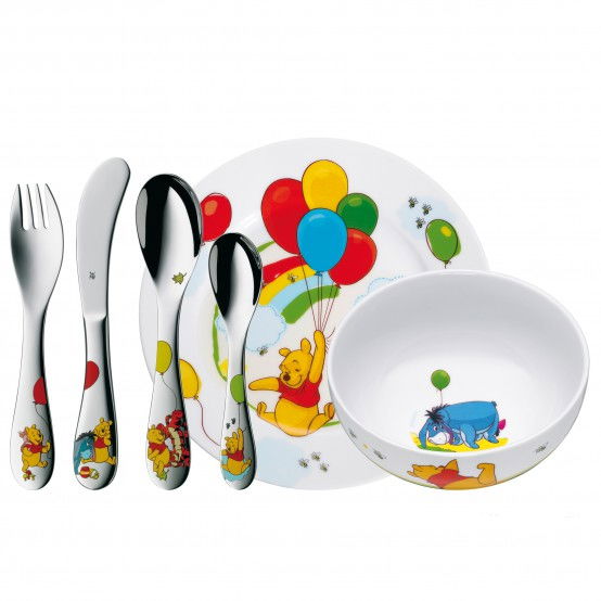 WMF Kubko Puchoch 6 ks. biele - porcelánové detské riady s príbormi