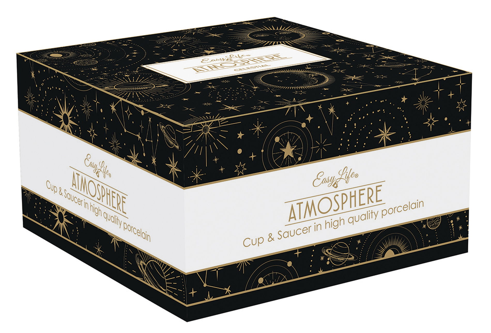 Porcelánový šálka na kávu a čaj s tanierikom EASY LIFE CELESTIAL 400 ml