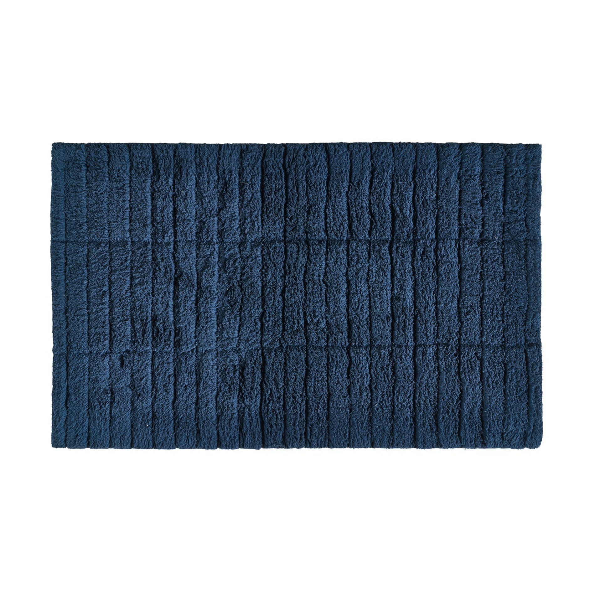 ZONE DENMARK Tiles Dark Blue 80 x 50 cm - bavlněný koupelnový kobereček