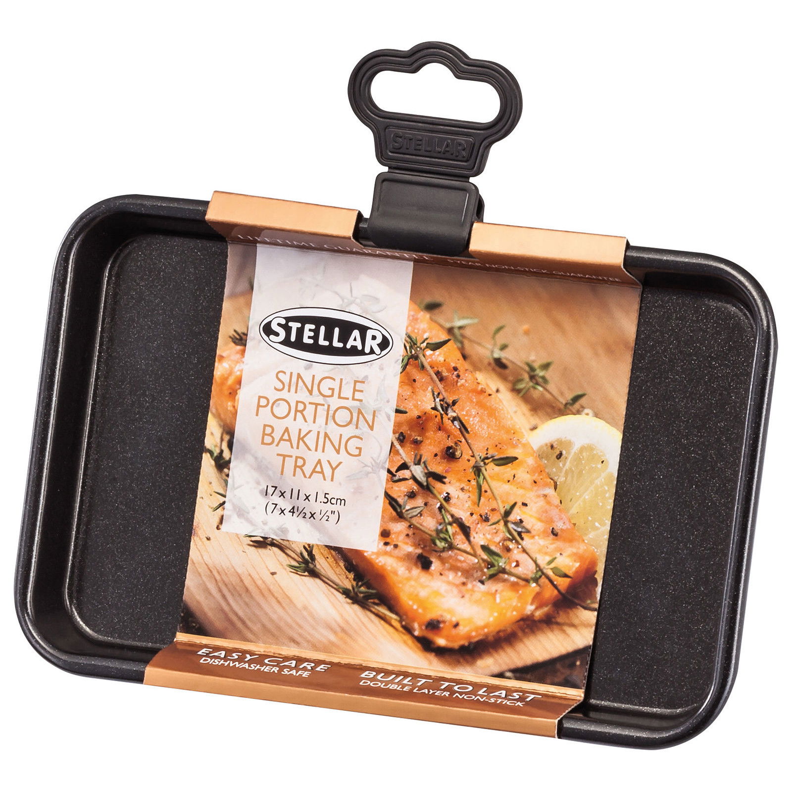 STELLAR Taca Niska 17 x 11 cm černý - plech (forma) na pečení z uhlíkové oceli