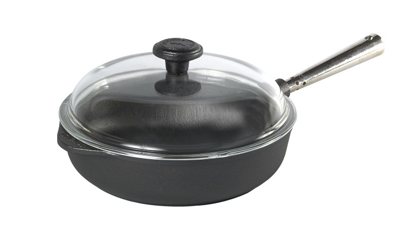 SKEPPSHULT Chefs Selection Kryt 24 cm čierna - liatinová panvica s pokrievkou