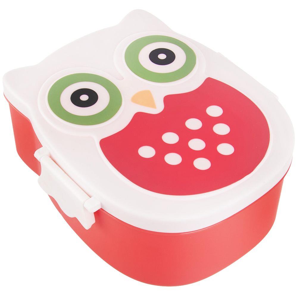 Lunch box / Śniadaniówka plastikowa SÓWKA CZERWONA