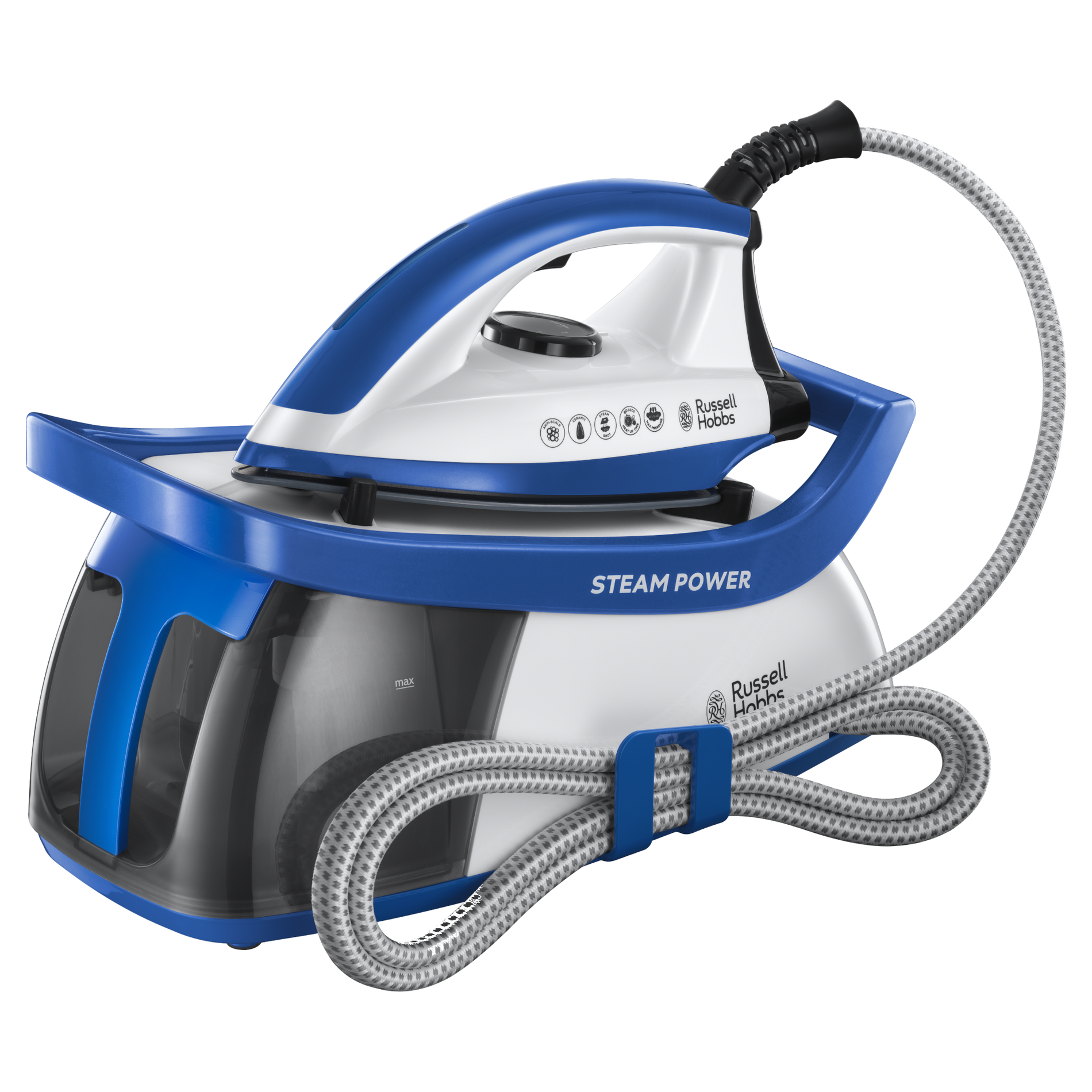 RUSSELL HOBBS Steam Power 2600 W modré - žehlička s parným generátorom