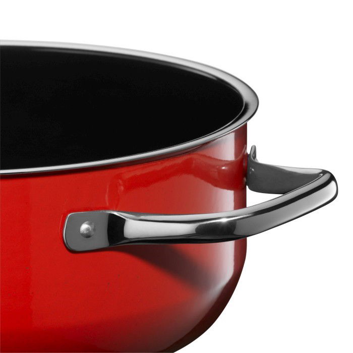 WMF Fusiontec Compact 4,5 l červený - nerezový hrniec s pokrievkou