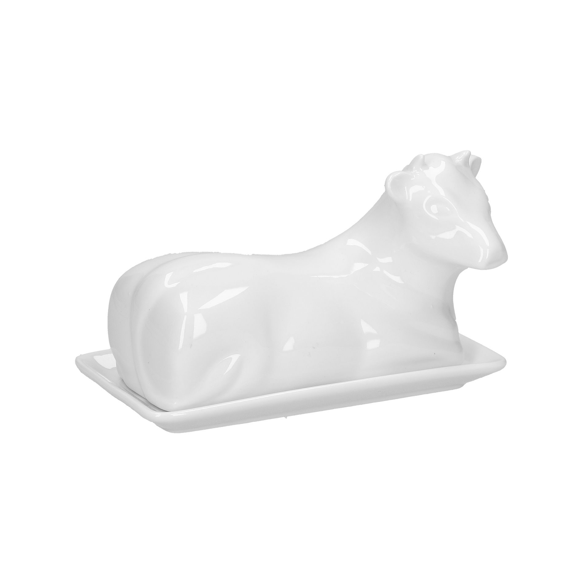LA PORCELLANA BIANCA Mucchine - porcelánová máselnice