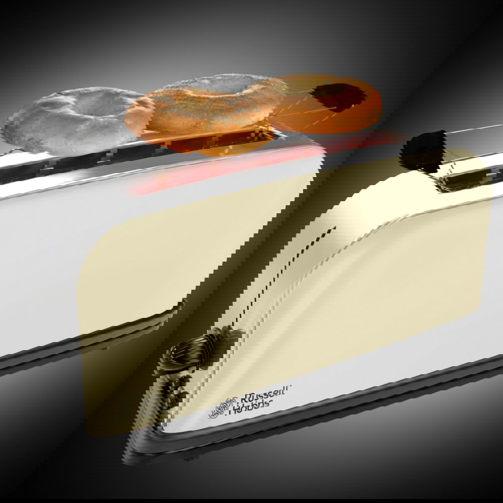 RUSSELL HOBBS Colours Plus Classic Cream Long Slot 1000 W krémový – nerezový, elektrický toustovač/topinkovač