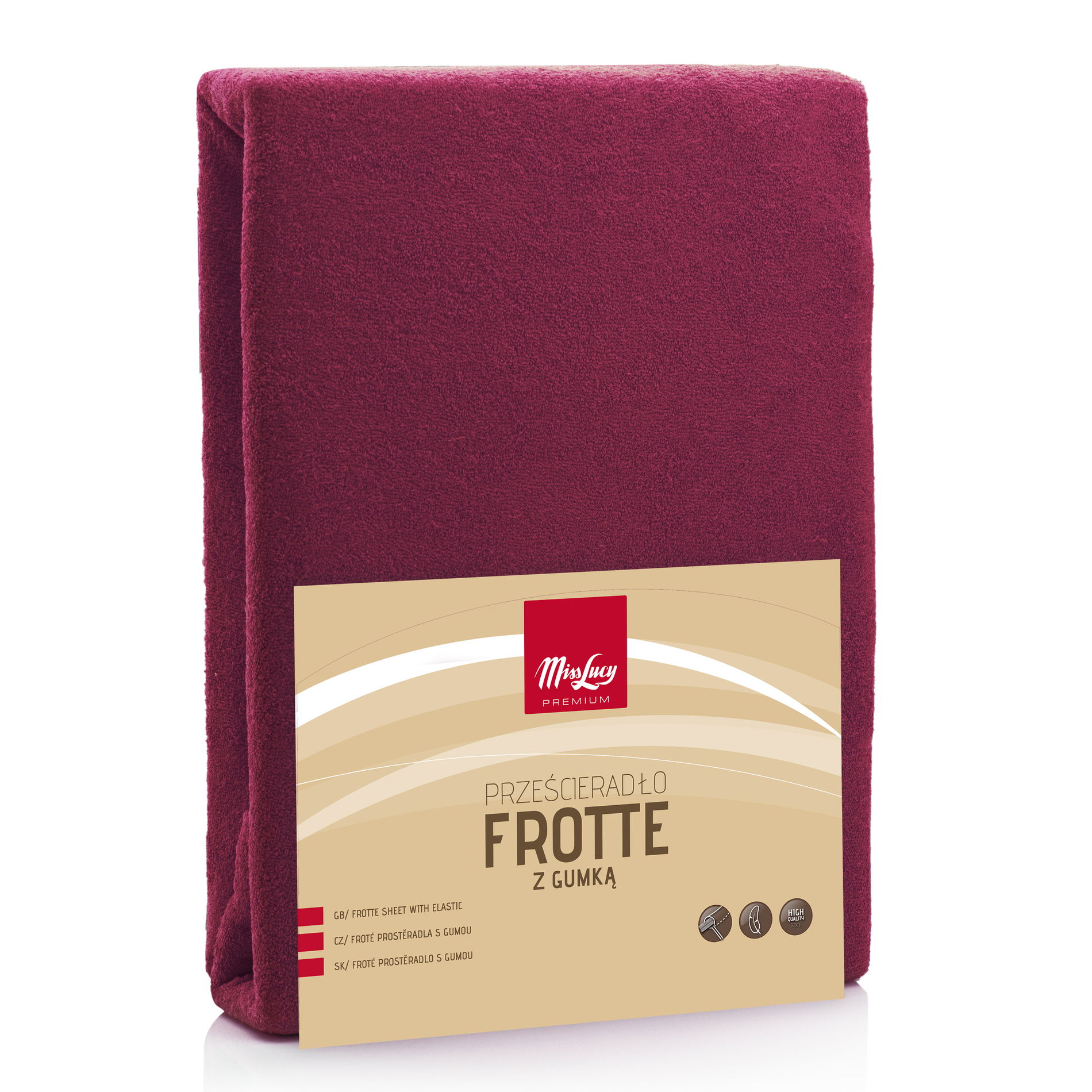 Elastický froté prostieradlo MISS LUCY DIAMANT RUŽOVÉ 220 x 200 cm
