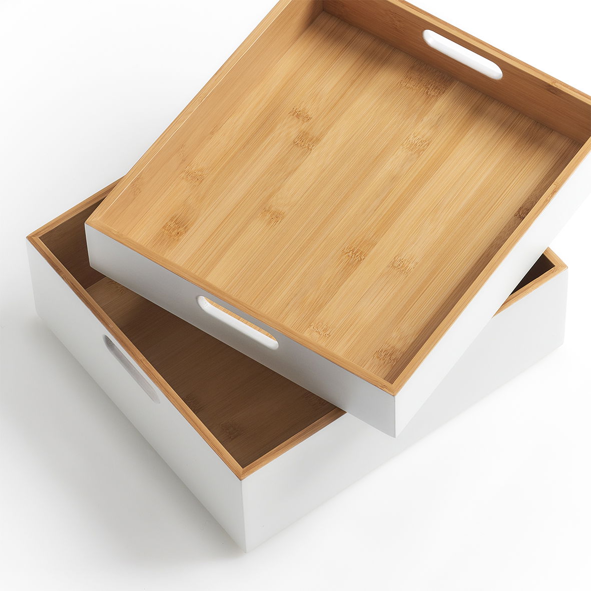 ZELLER Bamboo 30 x 27 x 6 cm - bambusový úložný box