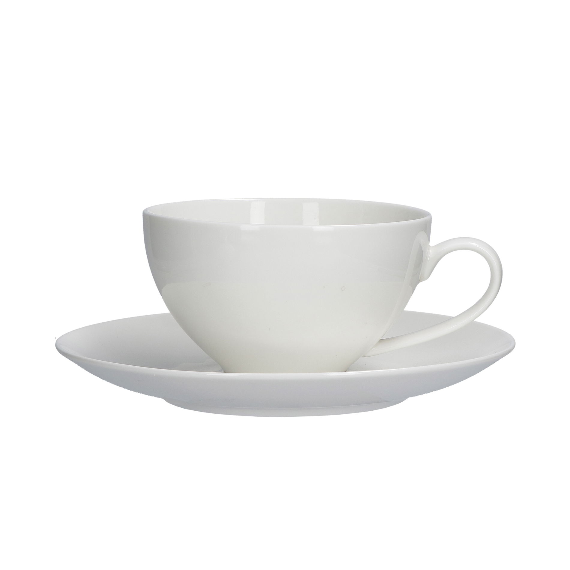 LA PORCELLANA BIANCA Essenziale 350 ml 4 szt. - filiżanki do kawy i herbaty porcelanowe ze spodkami