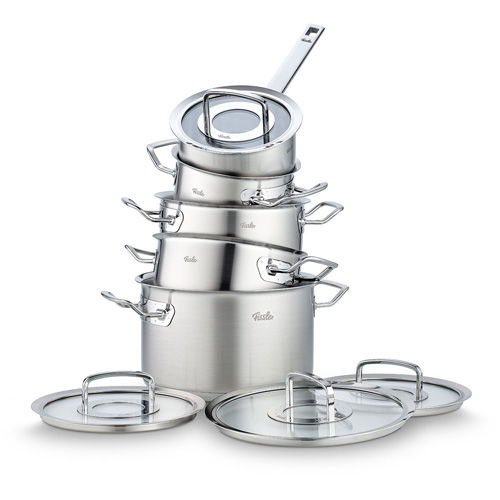 FISSLER Original Profi Collection - sada 5 hrncov z nerezovej ocele so sklenenými vekami