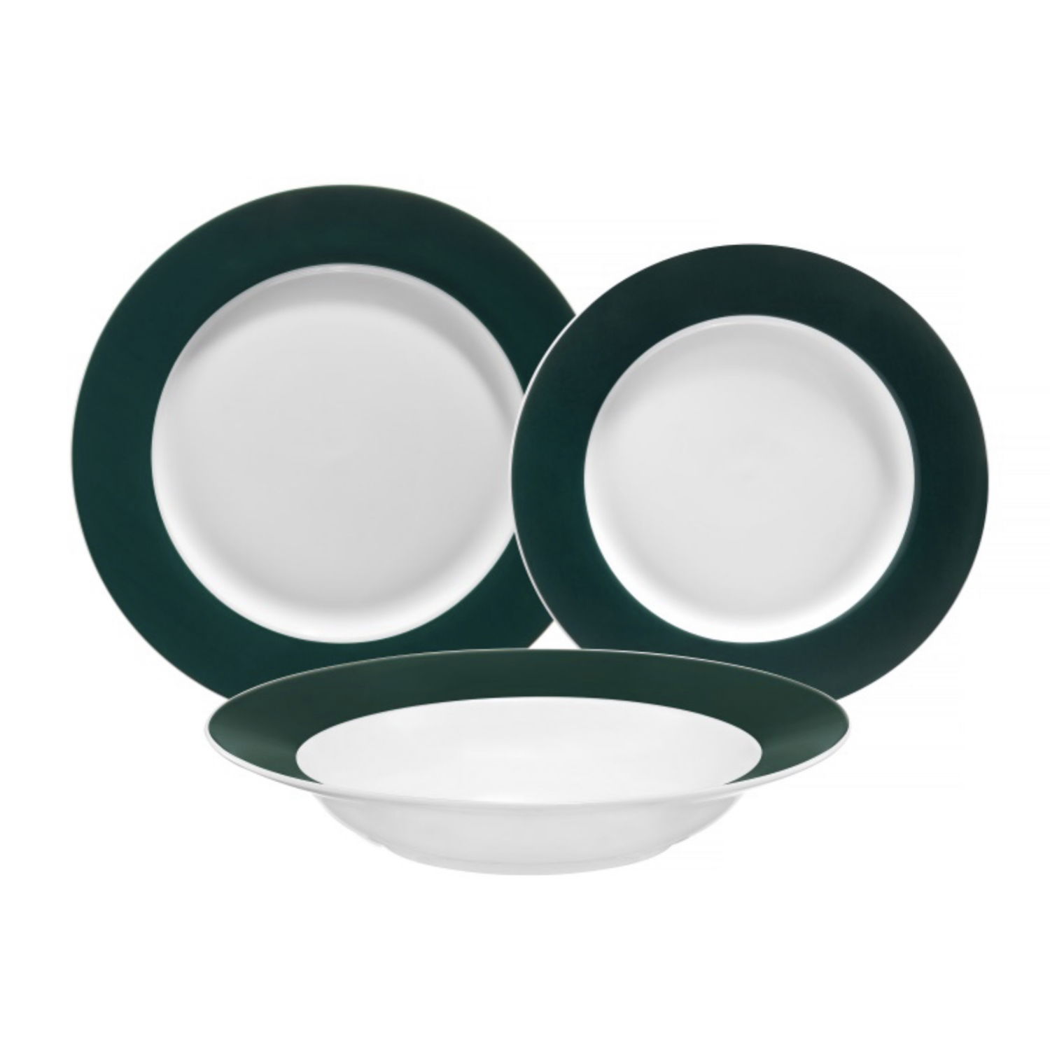 AMBITION Aura Green 27 cm tmavě zelený - porcelánový obědový talíř