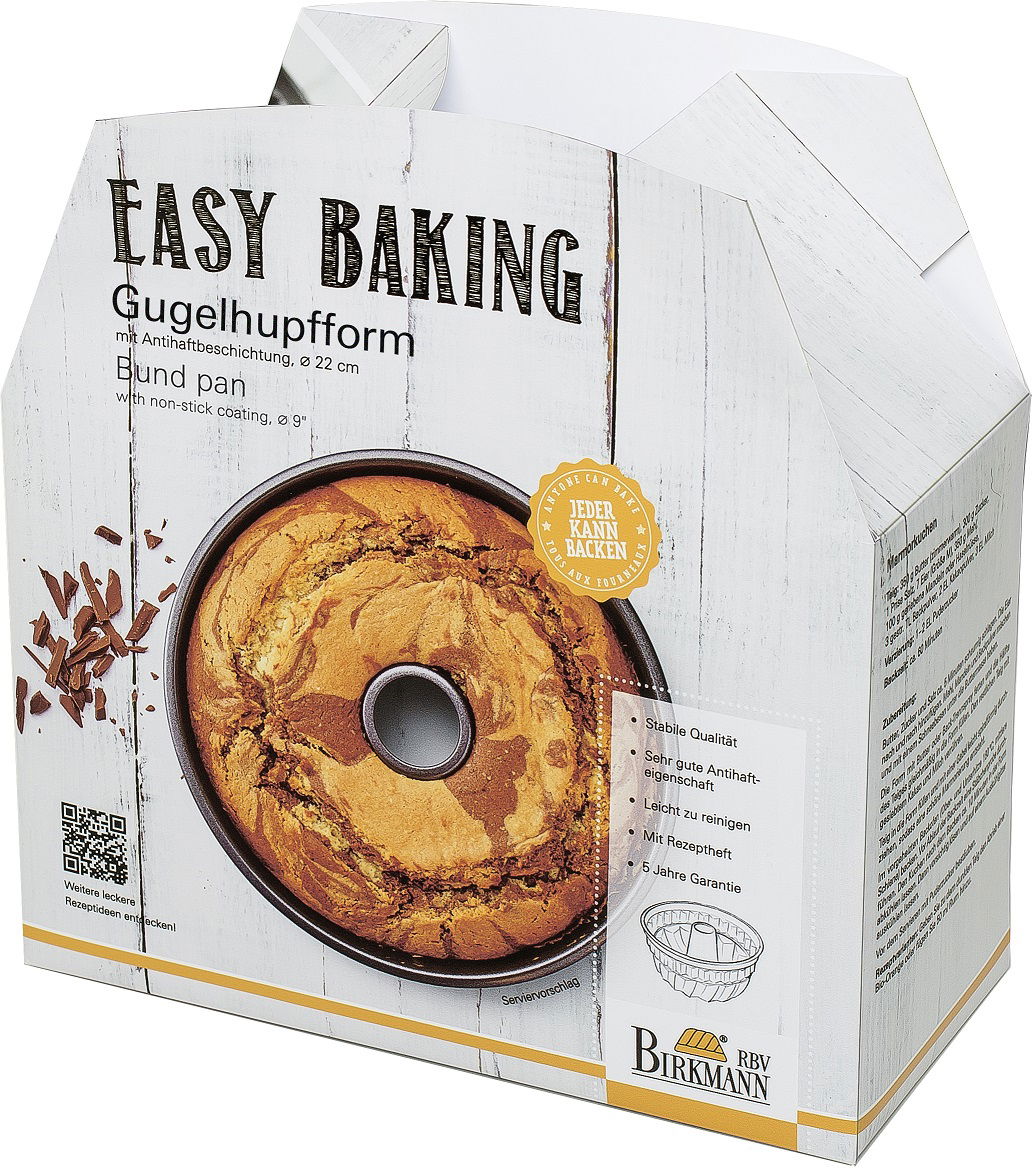 Forma do babki z tuleją metalowa BIRKMANN EASY BAKING CZARNA 2,7 l