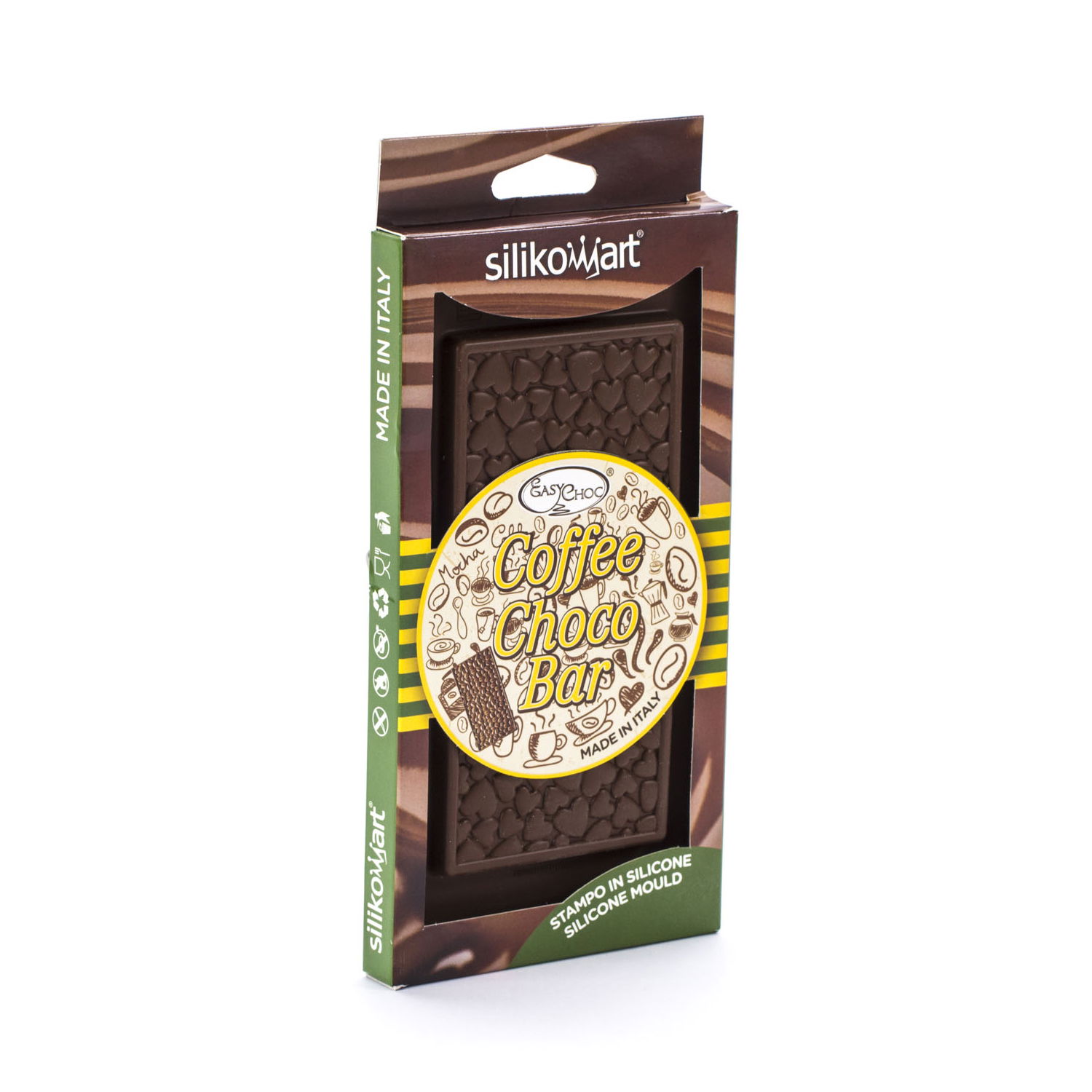 SILIKOMART Easy Choc Coffee Choco Bar hnědá – silikonová forma na čokoládu
